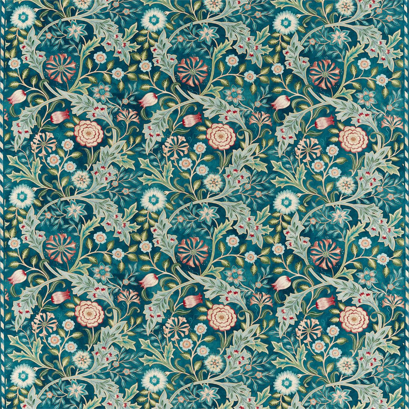 Wilhelmina Teal Floral XL Clutch