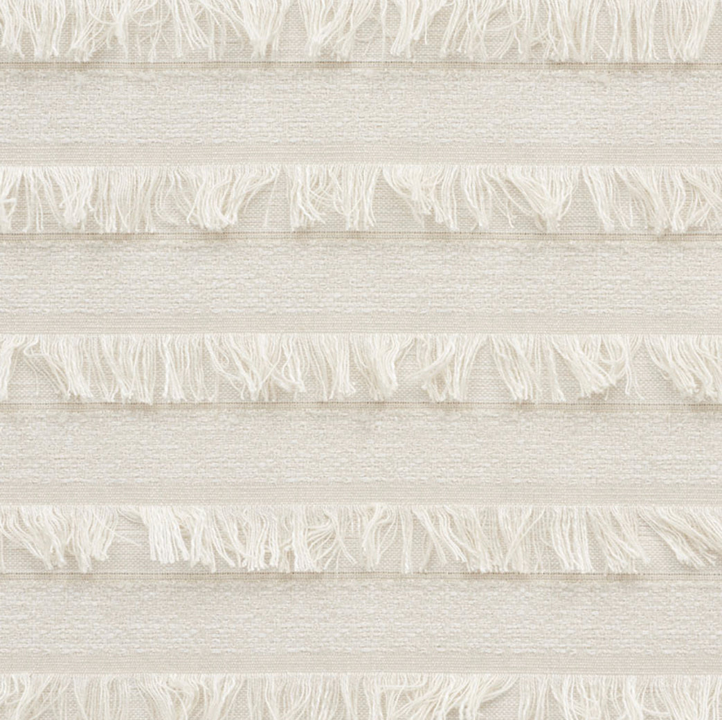 Cream Fringe Clutch