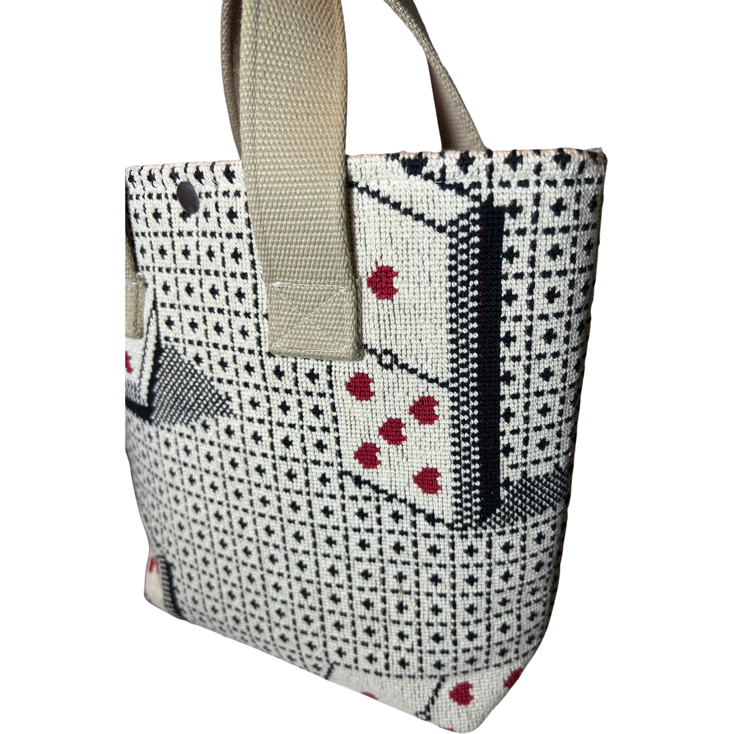 Domino Needlepoint Wine Tote (Double Bottle)