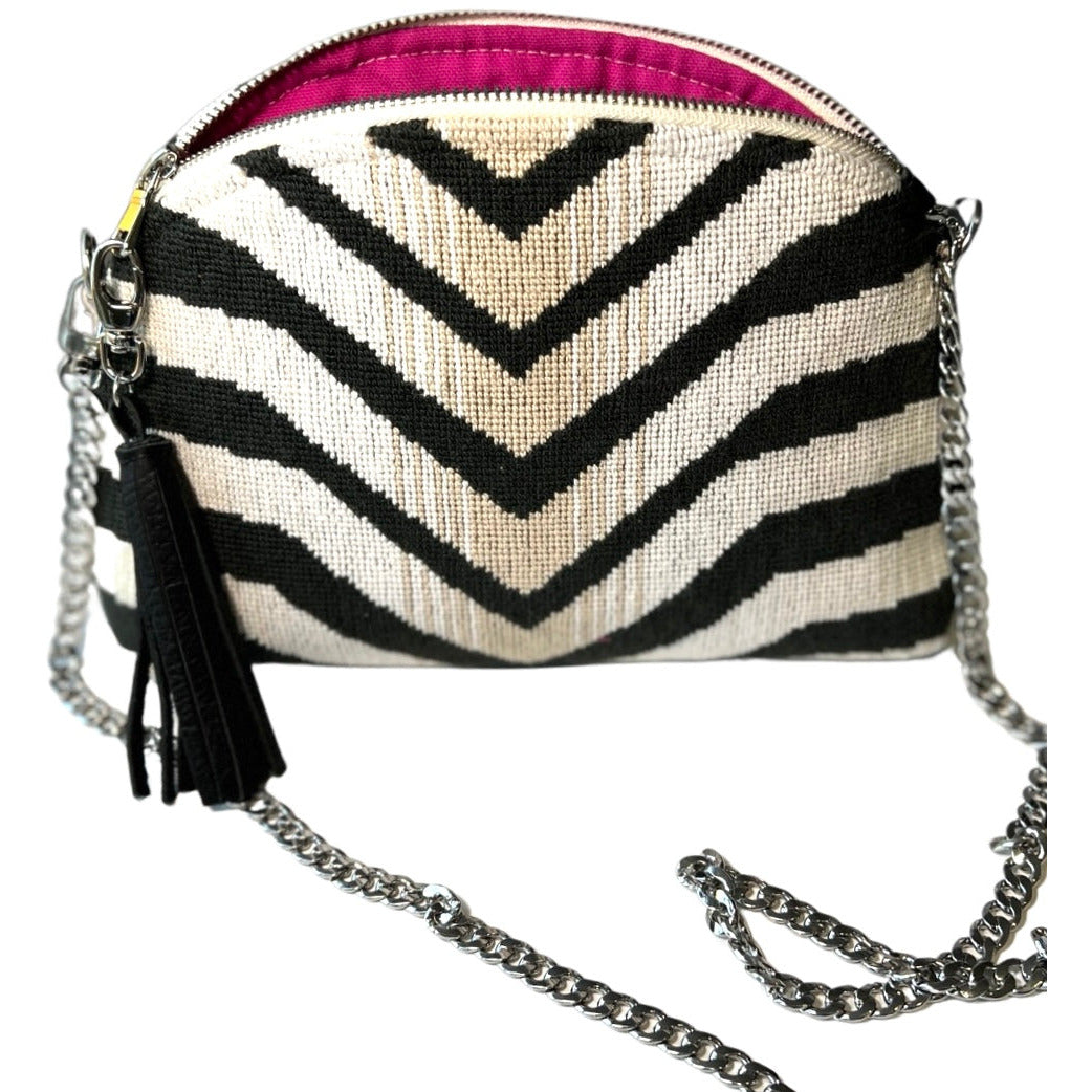 Zebra Needlepoint Purse