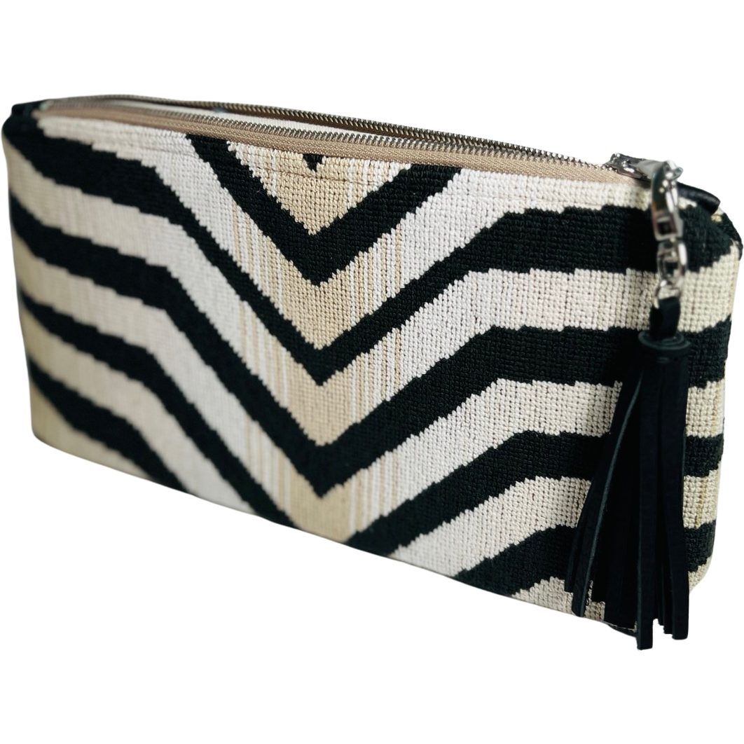 Zebra Needlepoint Clutch