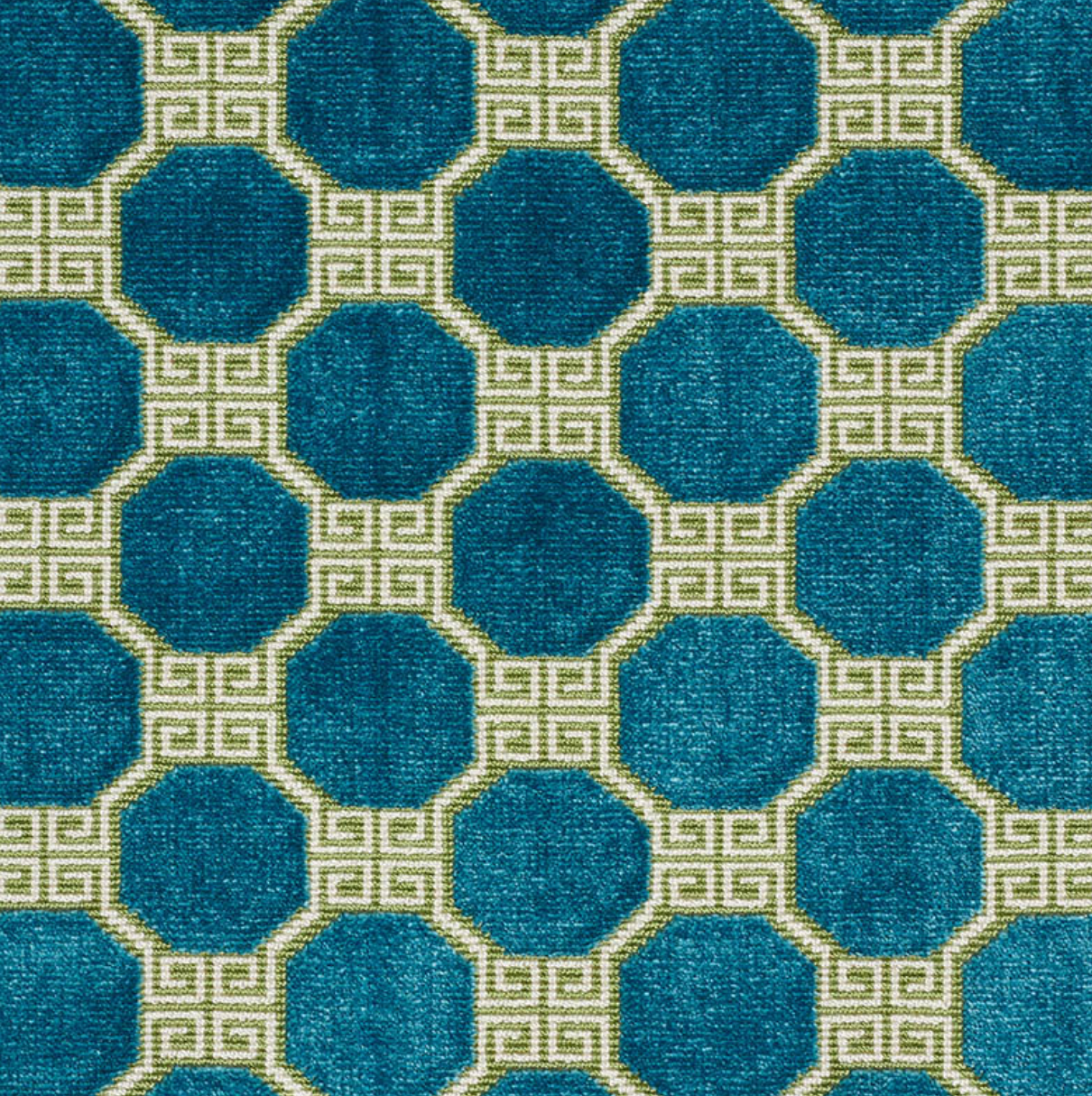 Peacock Velvet Geometric Purse