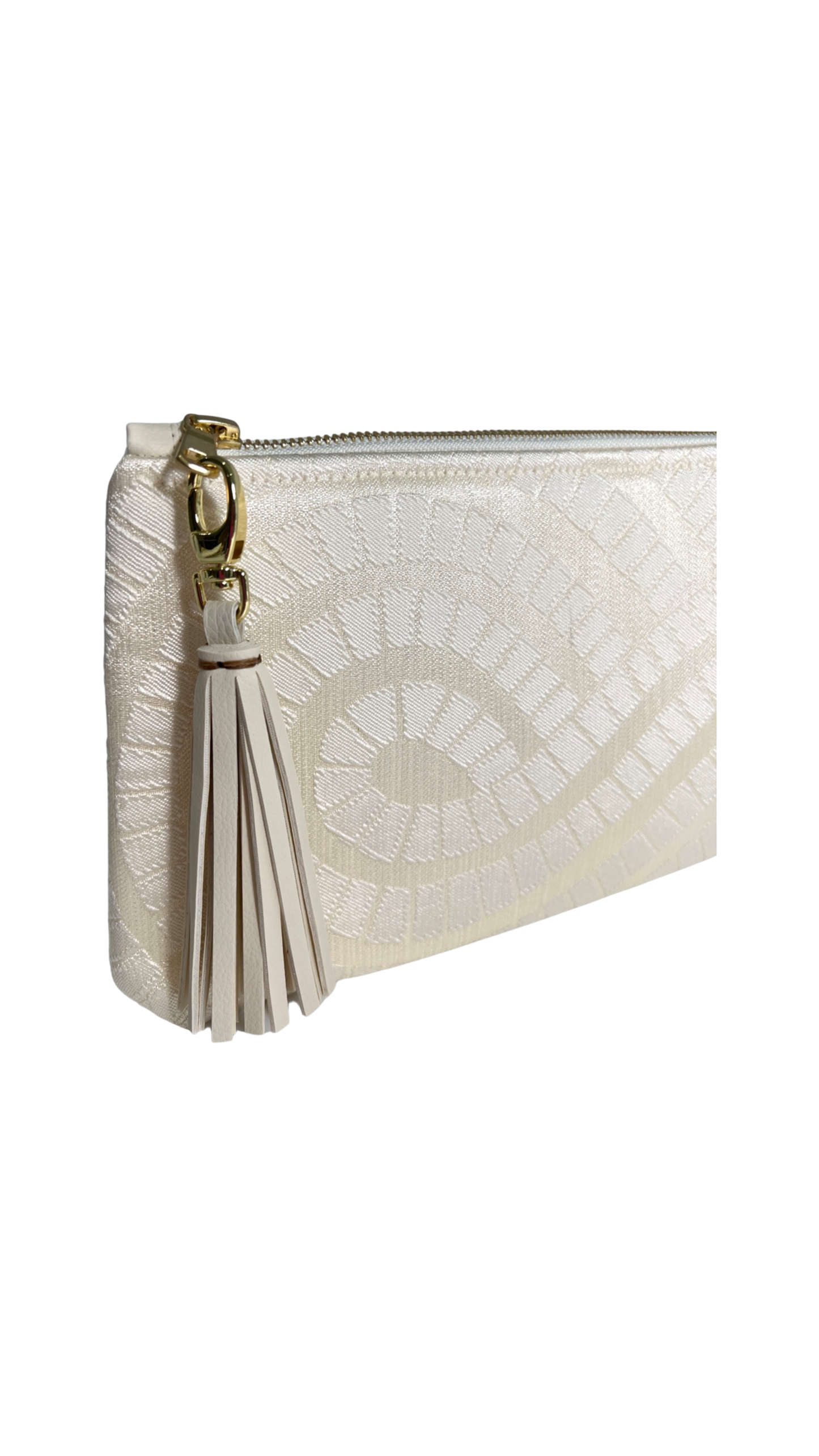 Cream Spiral Clutch