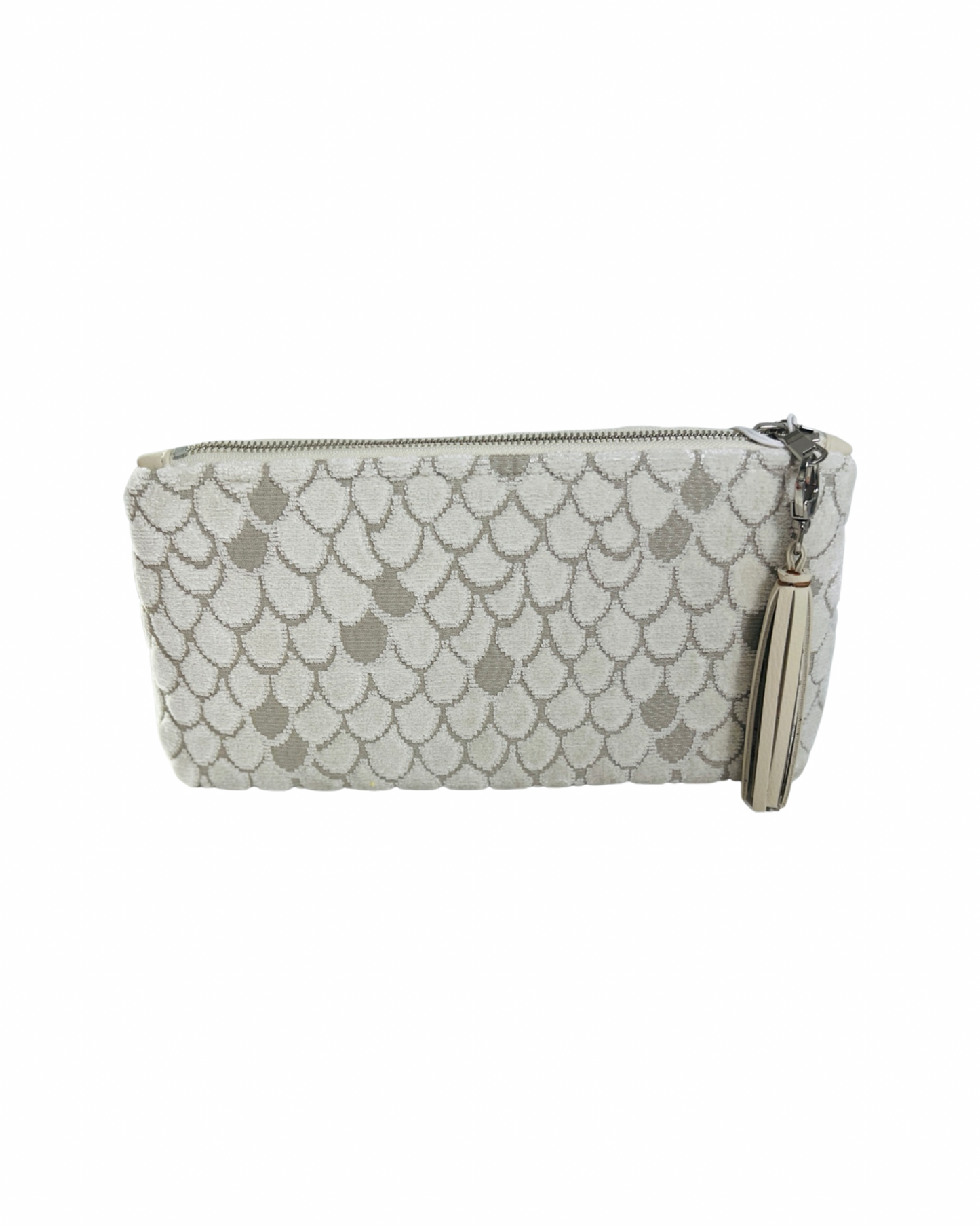 Scaled Velvet in Cream XL Clutch