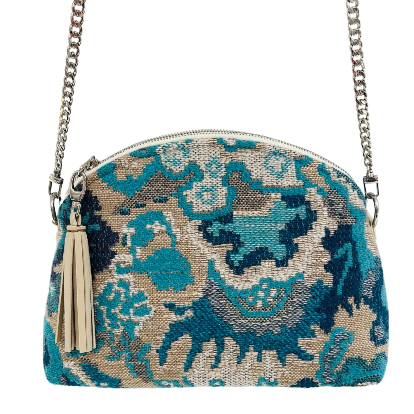 Wool Crewel Floral Purse