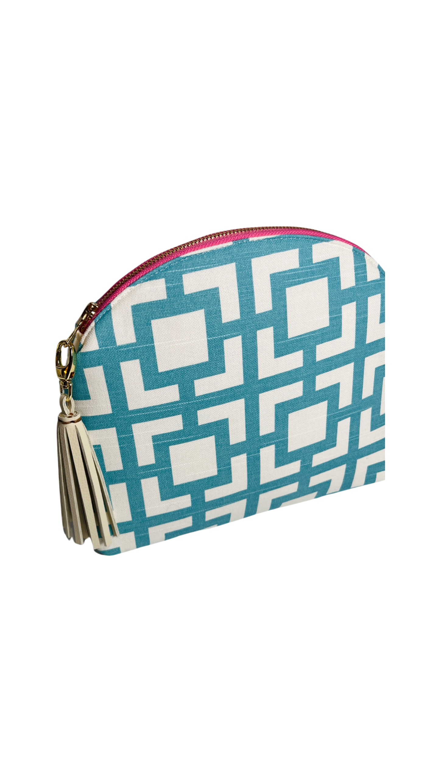 Turquoise Geometric Performance Pouch