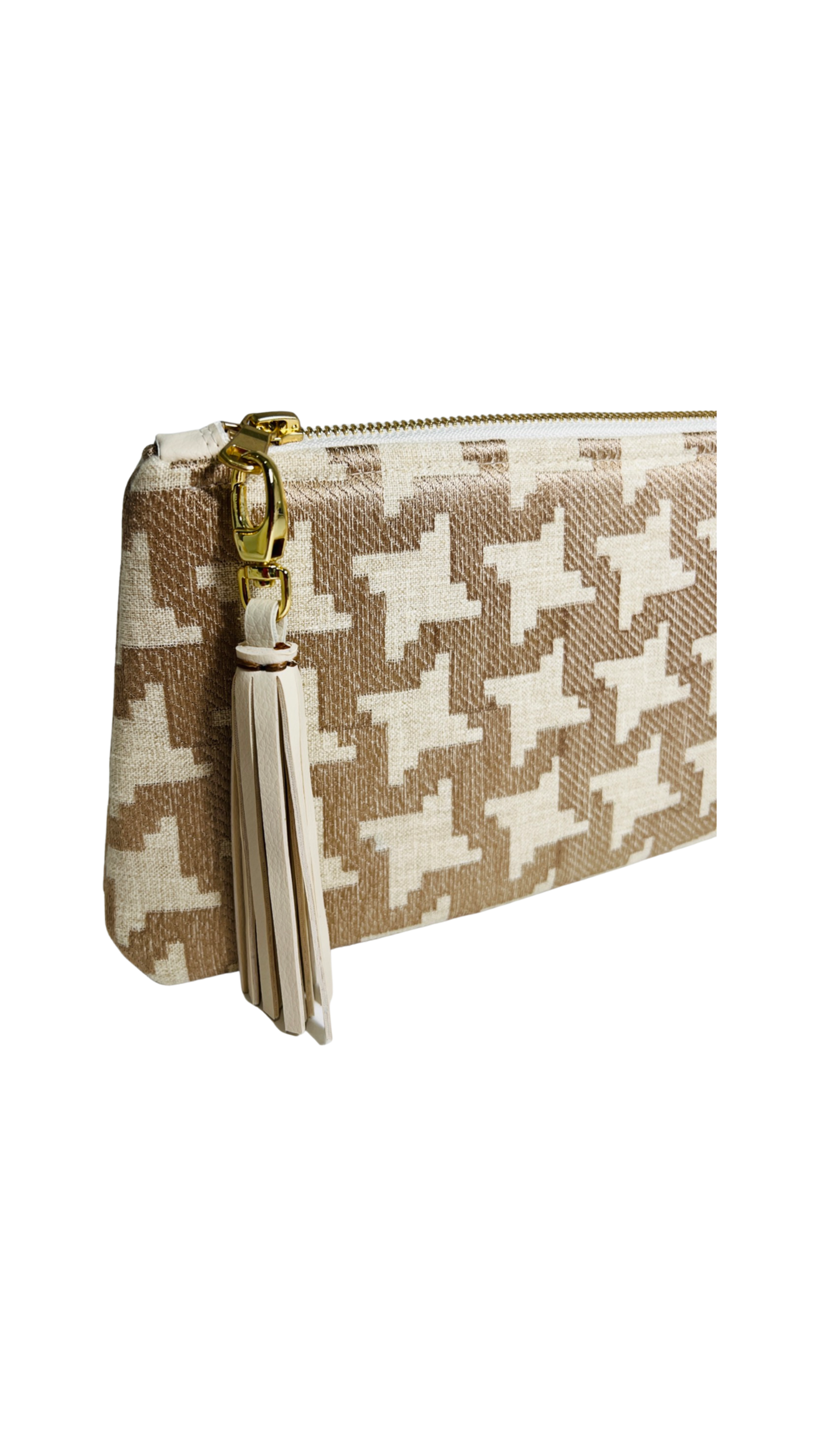 Taupe Geometric Clutch