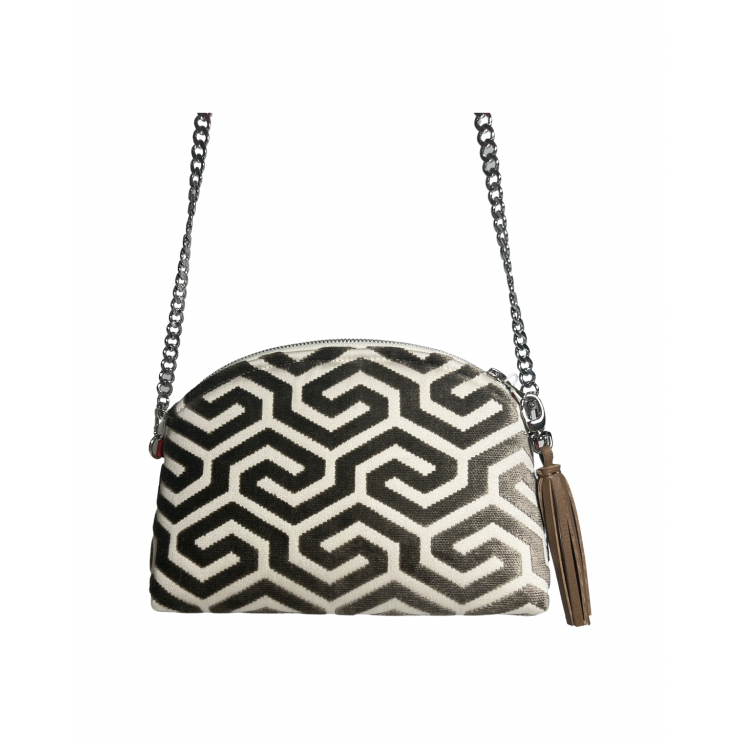 Taupe Ming Velvet Purse