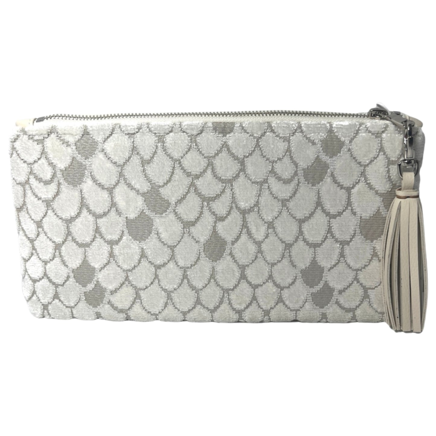 Scaled Velvet in Cream XL Clutch