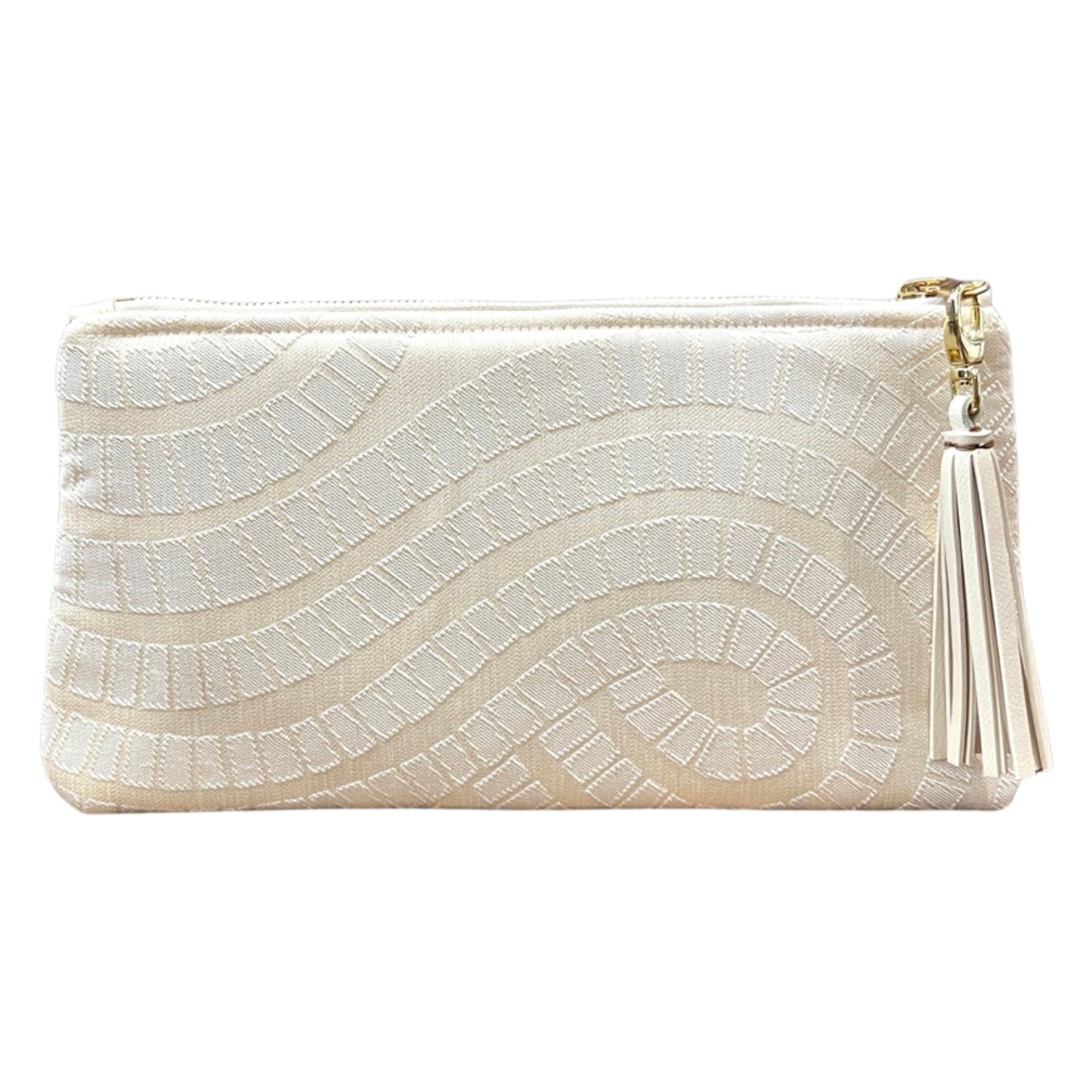 Cream Spiral Clutch