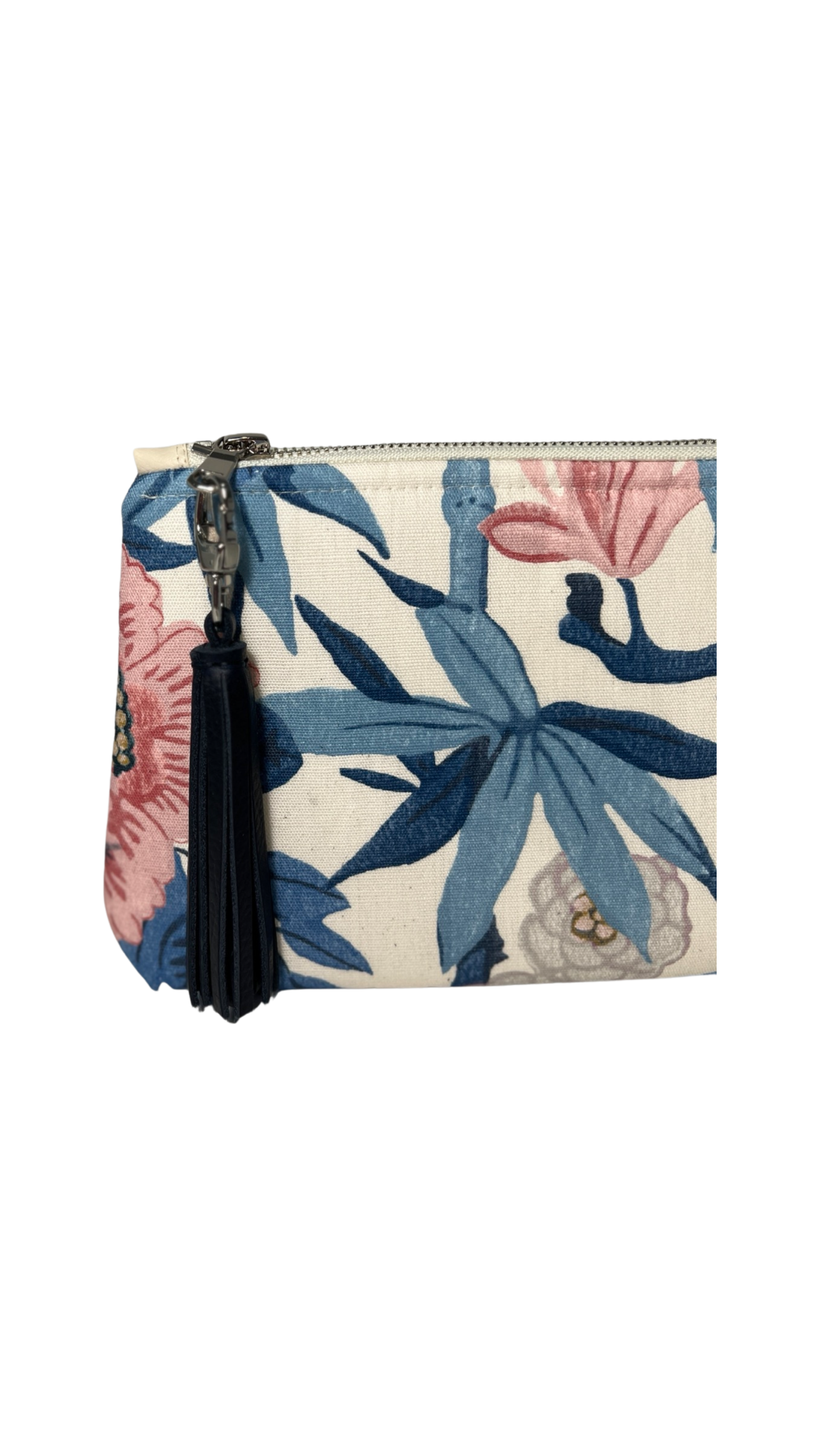 Blue and Pink Floral XL Clutch