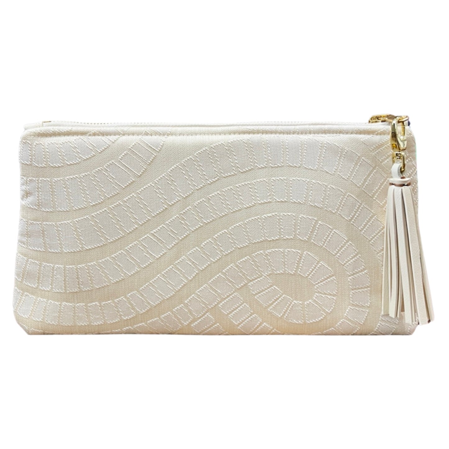 Cream Spiral Clutch