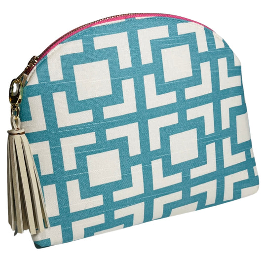 Turquoise Geometric Performance Pouch