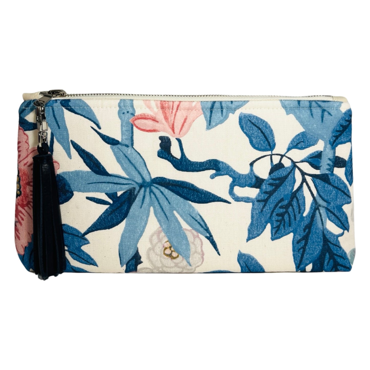 Blue and Pink Floral XL Clutch