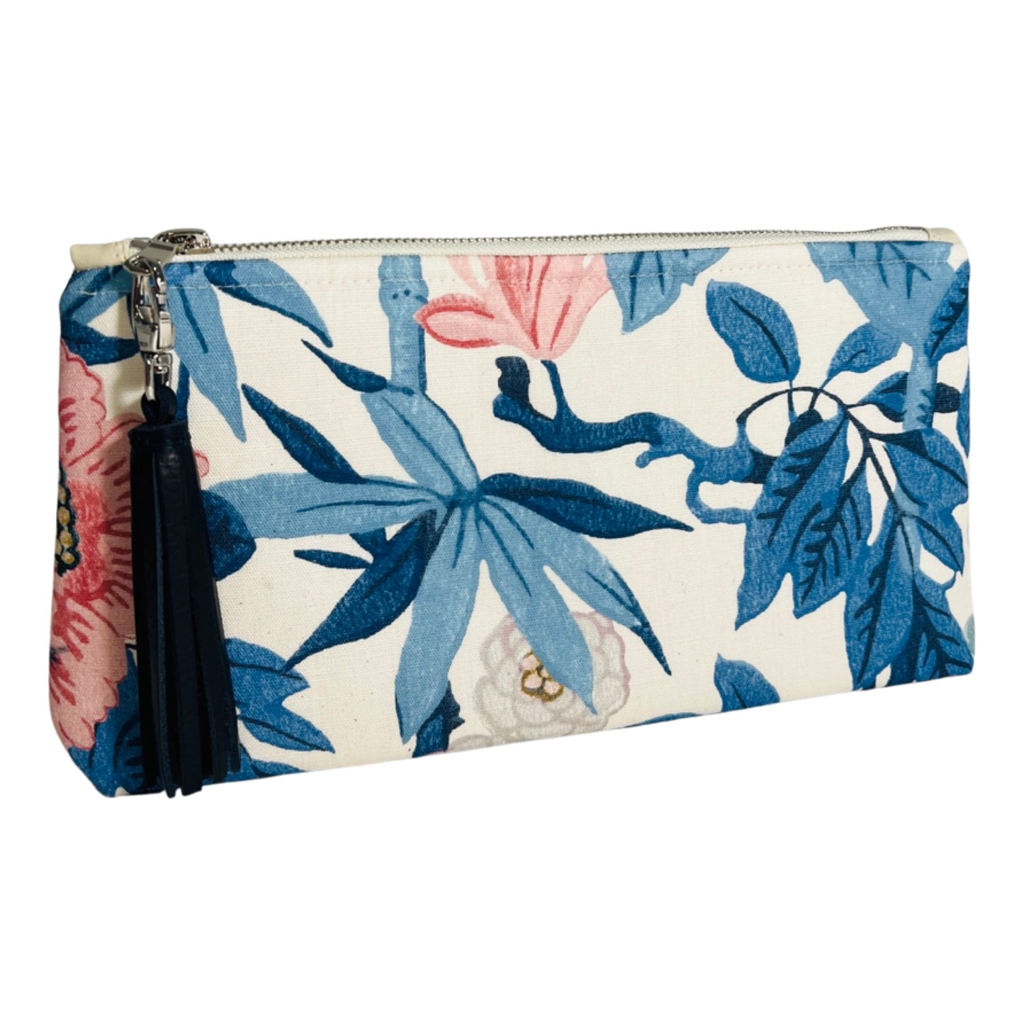 Blue and Pink Floral XL Clutch