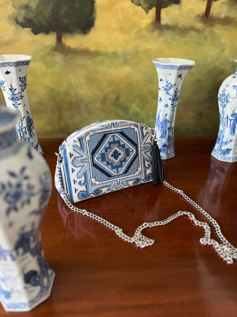 Blue Porcelain Crowley Purse