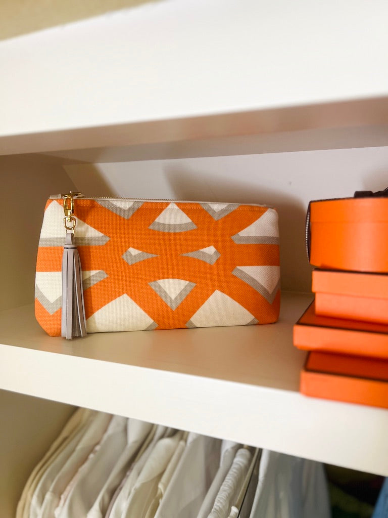 Orange Lattice Clutch