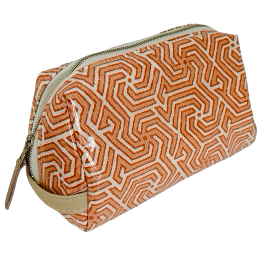 Maze Toiletry Bag in Orange