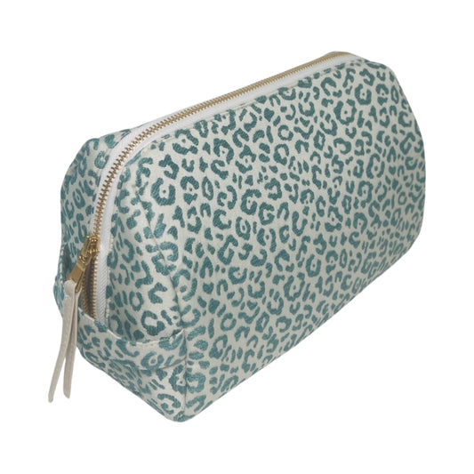 Teal Leopard Toiletry Bag