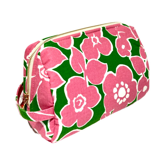 Pink Floral Toiletry Bag
