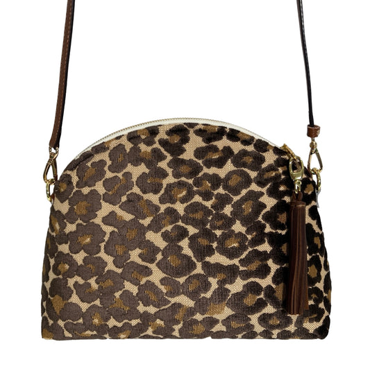 Leopard Velvet Purse