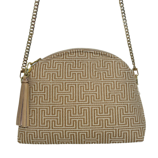 Taupe Geometric H Purse