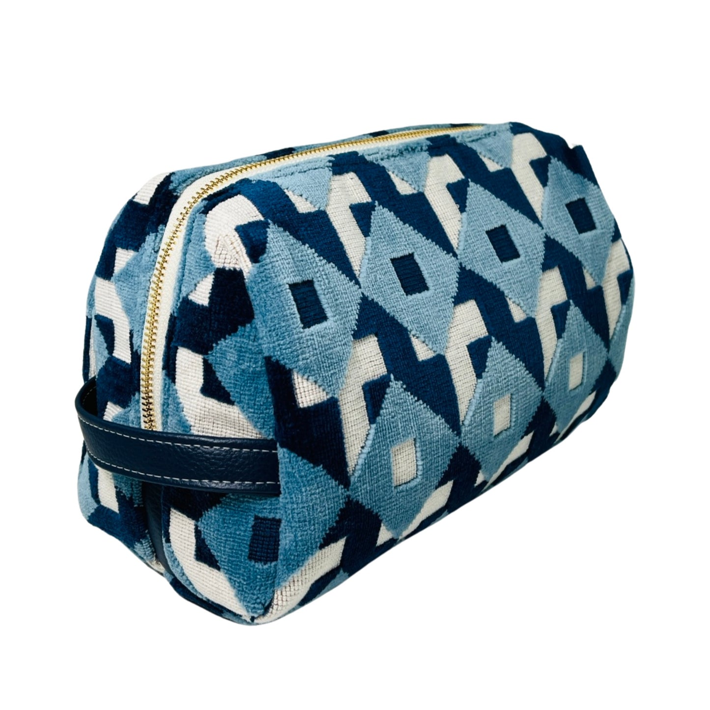 Retro Cut Velvet Toiletry Bag