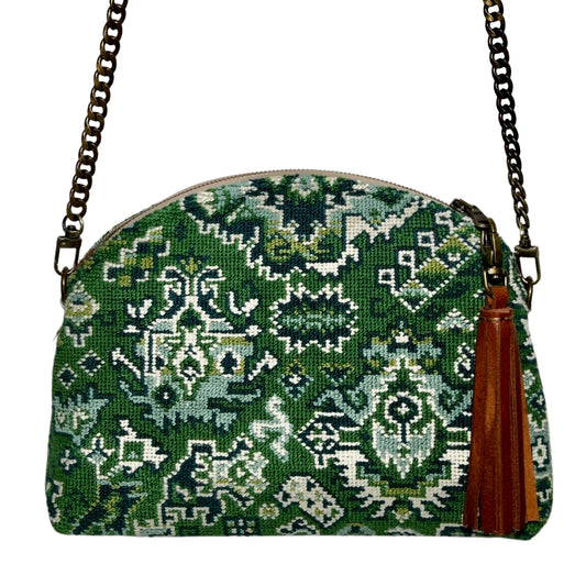 Green Porcelain Needlepoint Purse