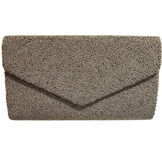 Clay Beaded Envelope Clutch