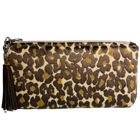 Leopard Velvet Clutch