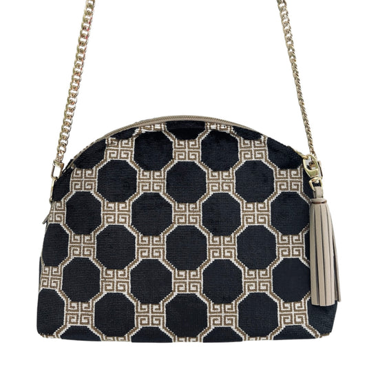 Onyx Velvet Geometric Purse