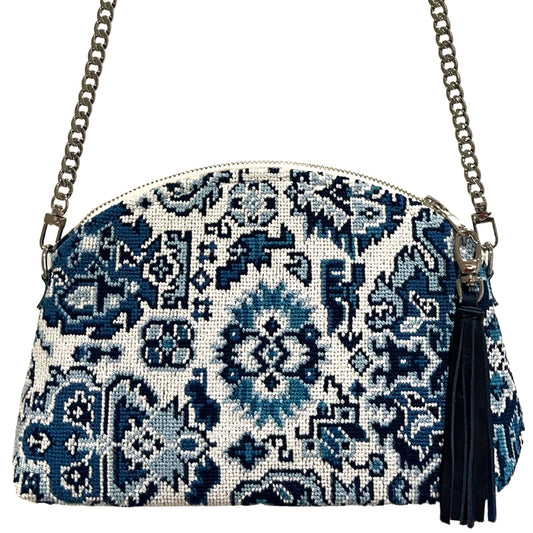 Blue Porcelain Needlepoint Purse