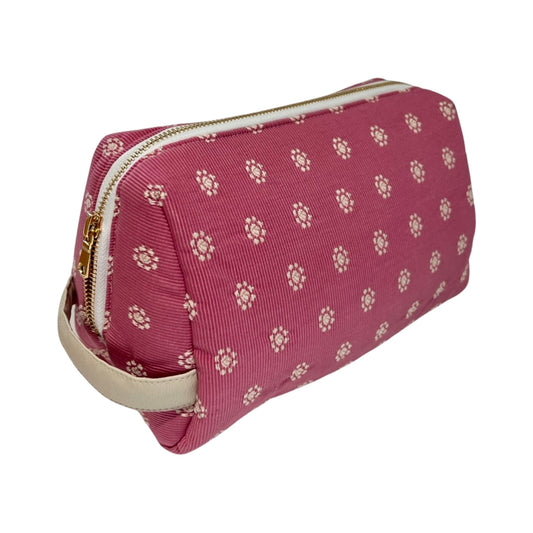 Pink Jacquard Toiletry Bag