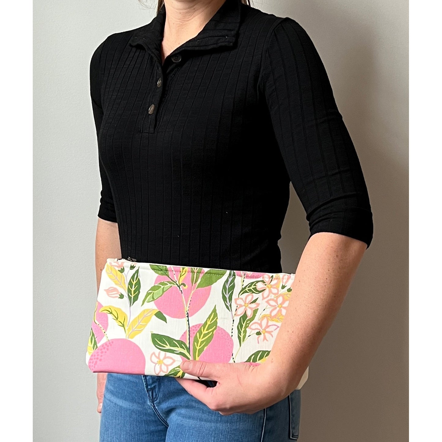 Pink Citrus Garden XL Clutch
