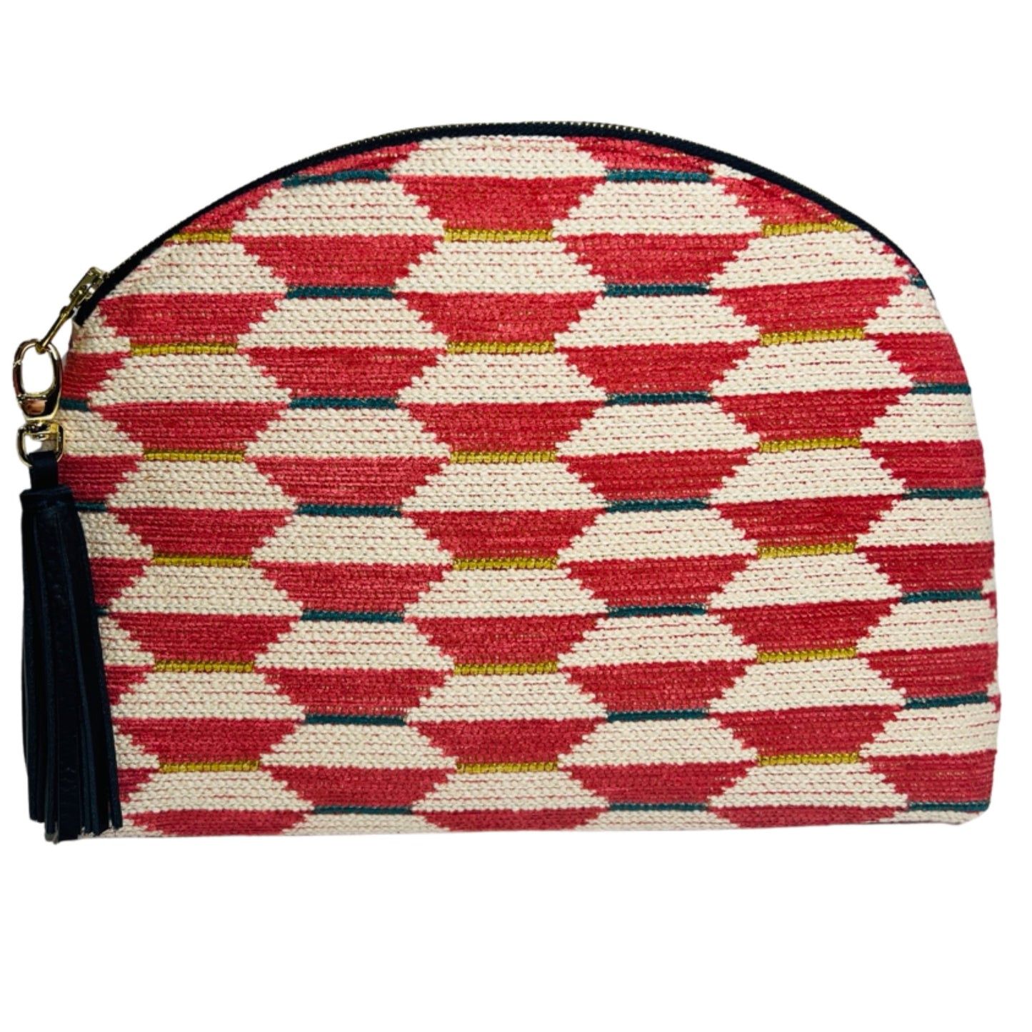 Brick Red Geometric Performance Pouch