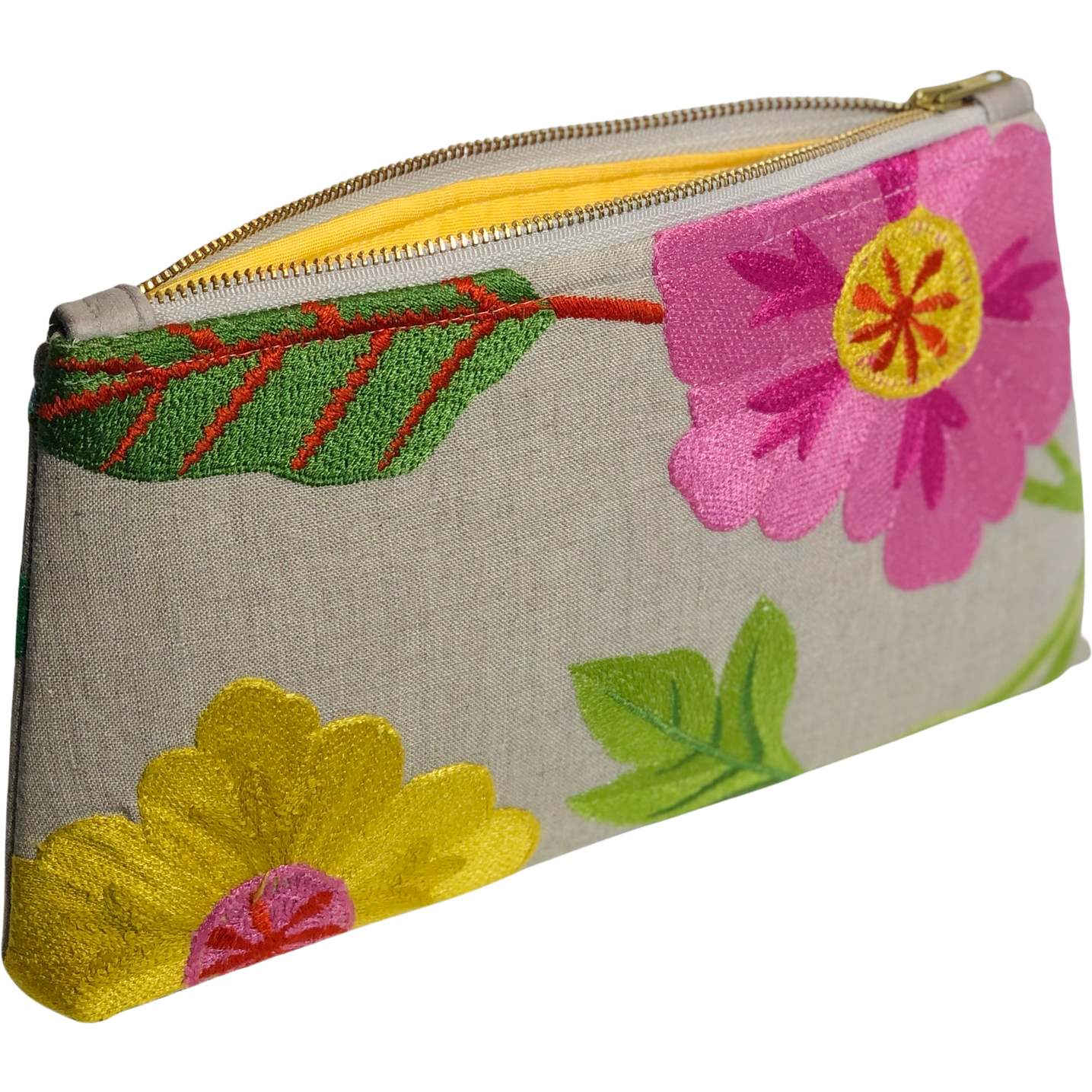 Embroidered Floral Clutch