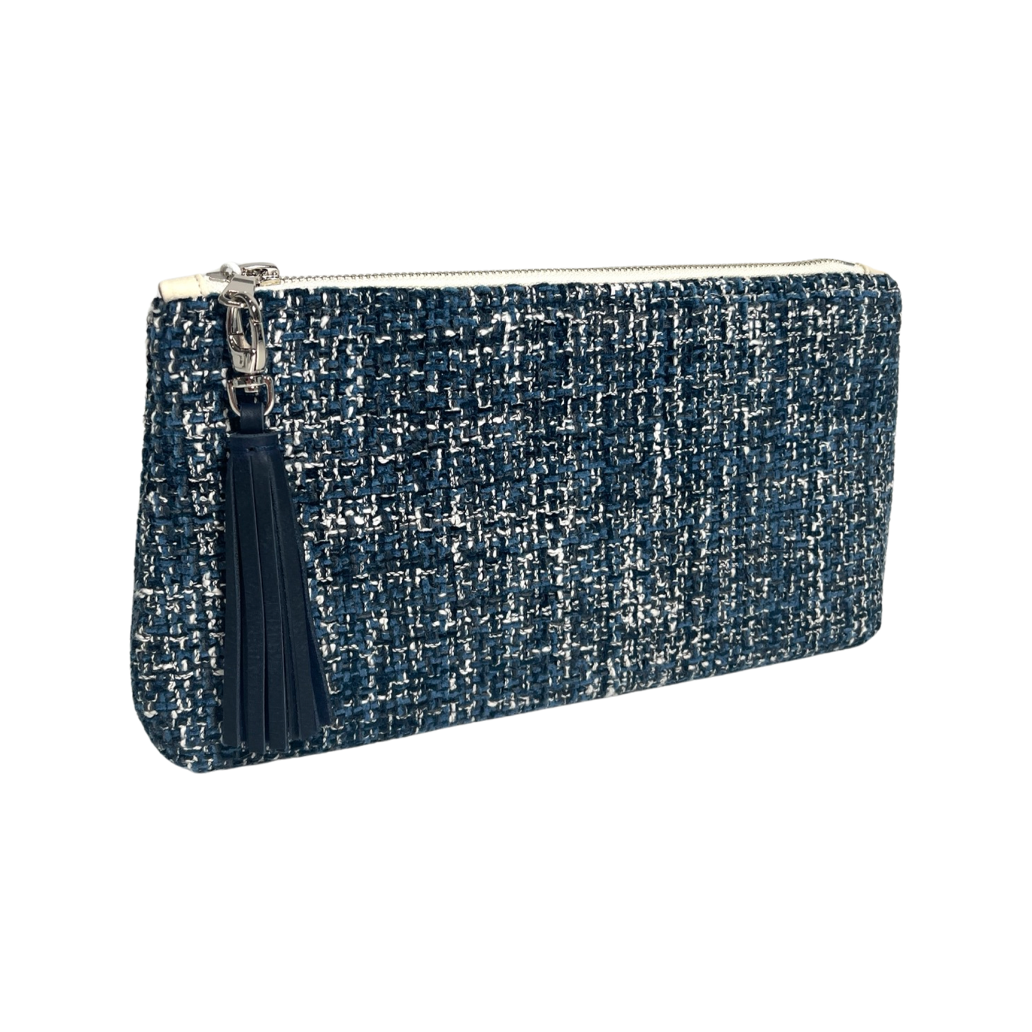 Navy Tweed Clutch