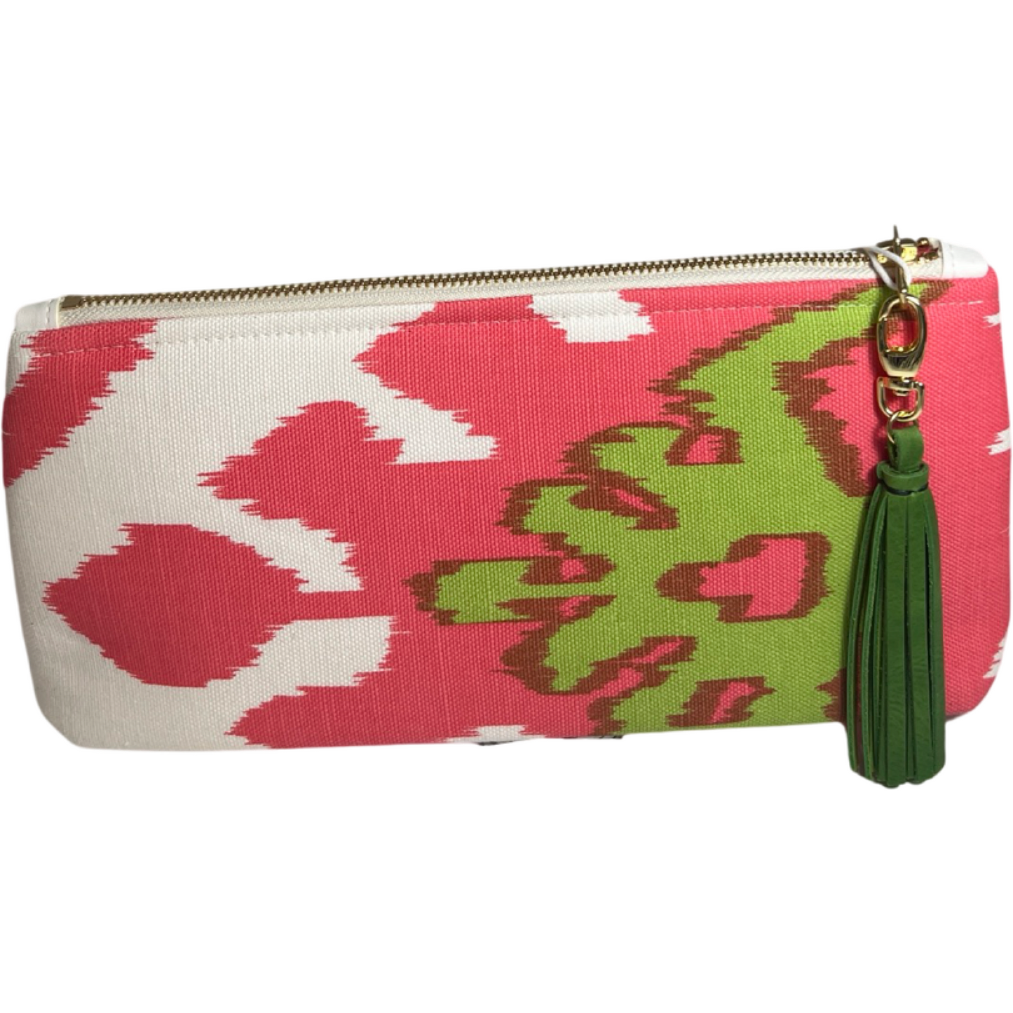 Pink/Green Ikat Clutch