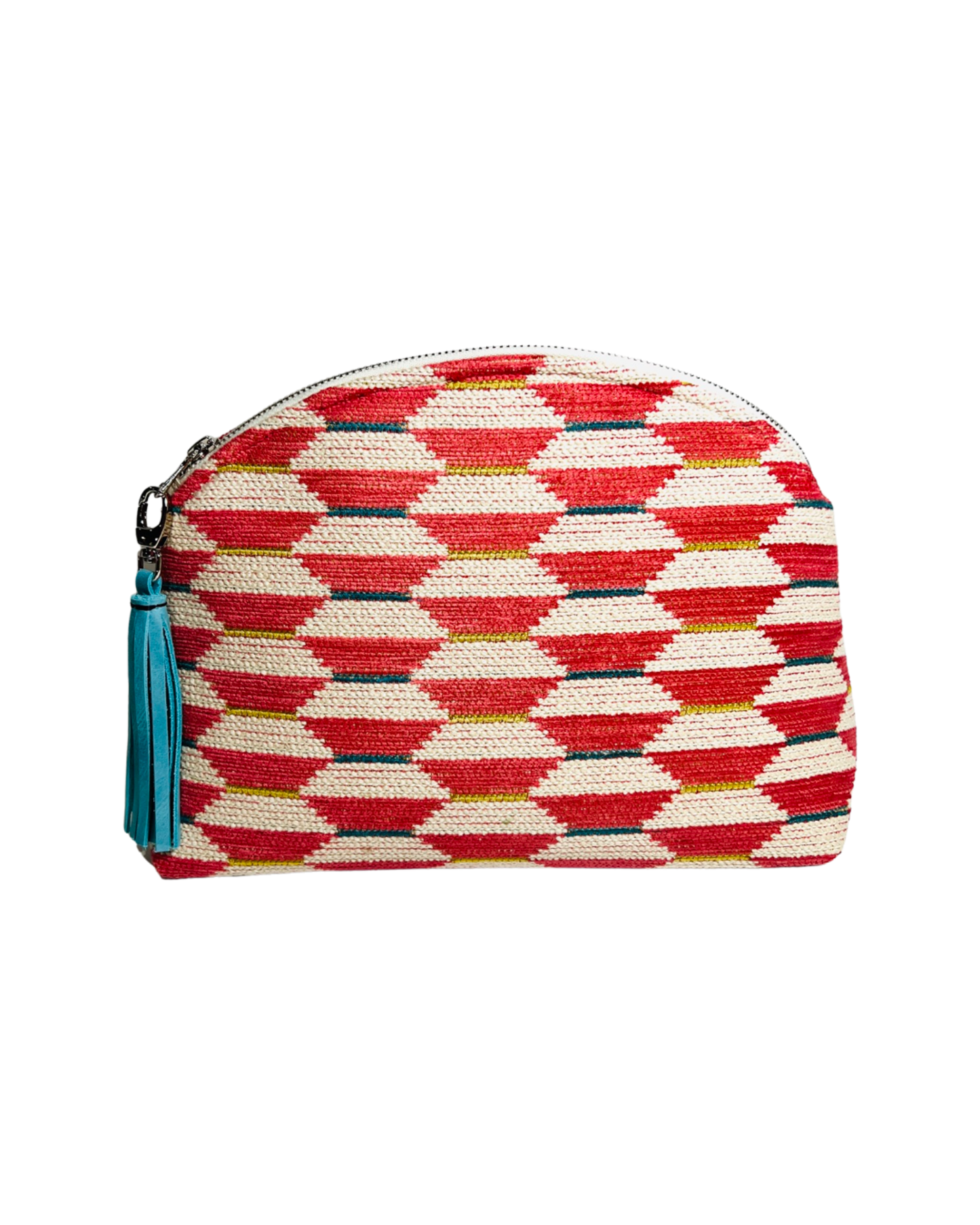 Brick Red Geometric Performance Pouch
