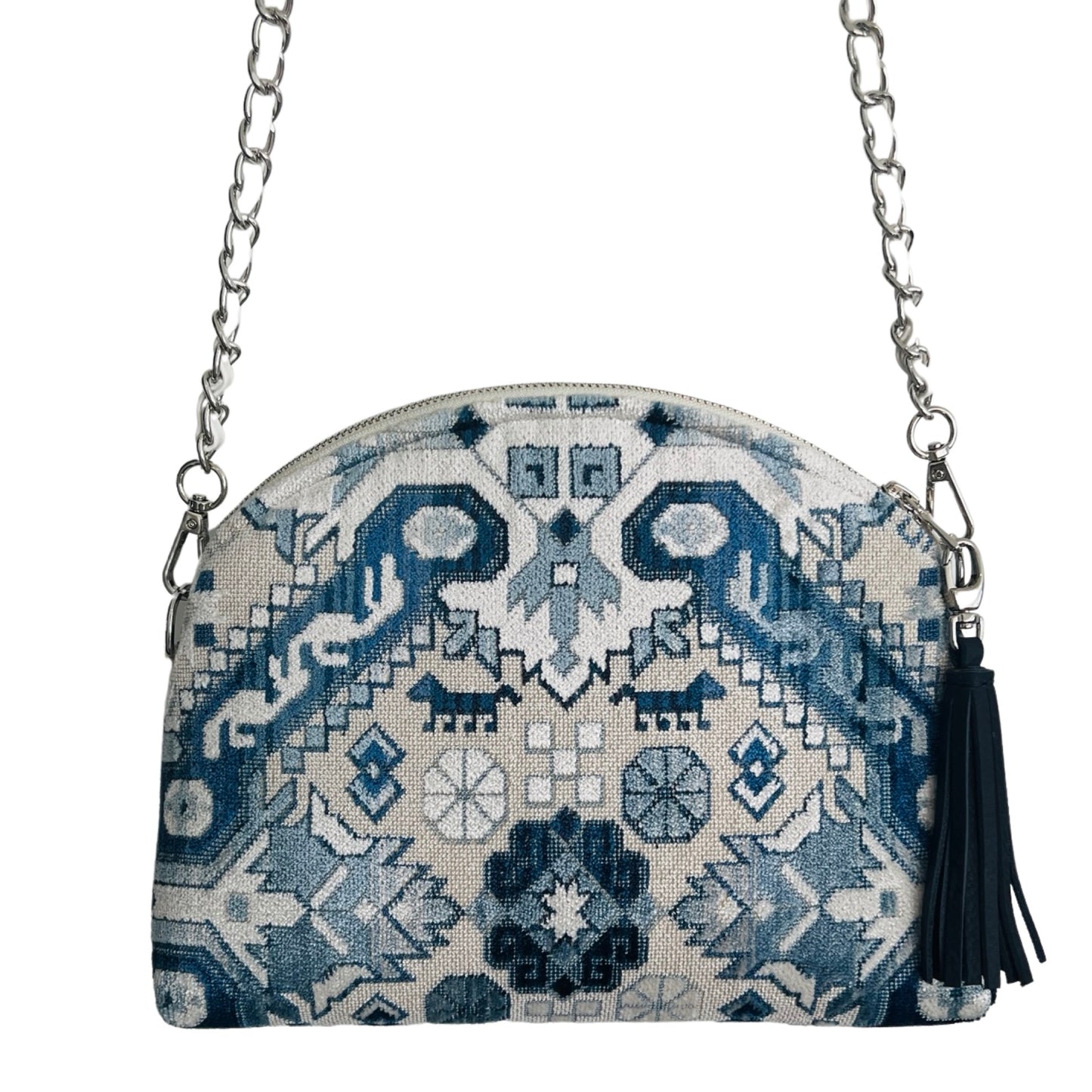 Tiraz Blue Velvet Purse