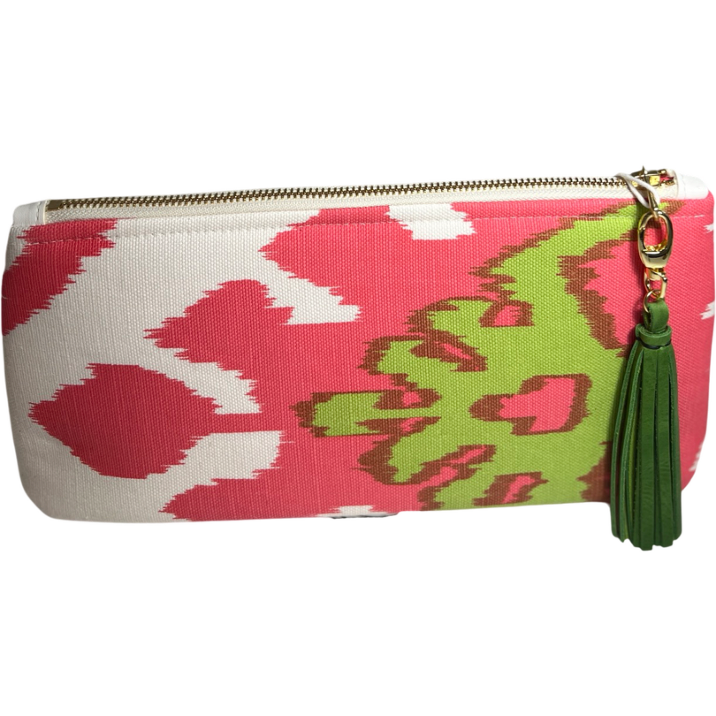 Pink/Green Ikat Clutch