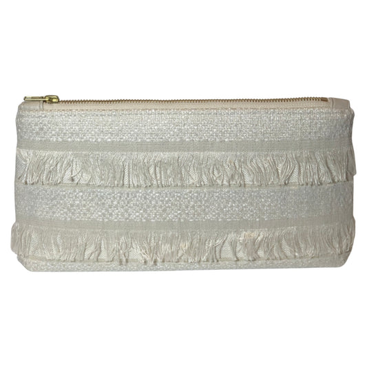 Cream Fringe Clutch