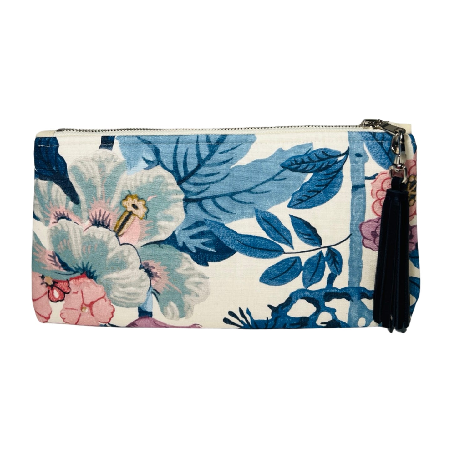 Blue and Pink Floral XL Clutch