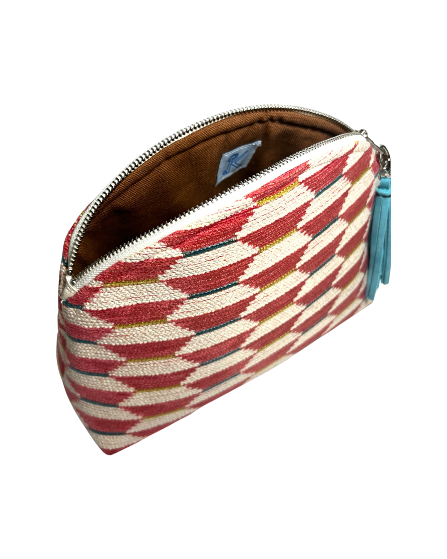 Brick Red Geometric Performance Pouch