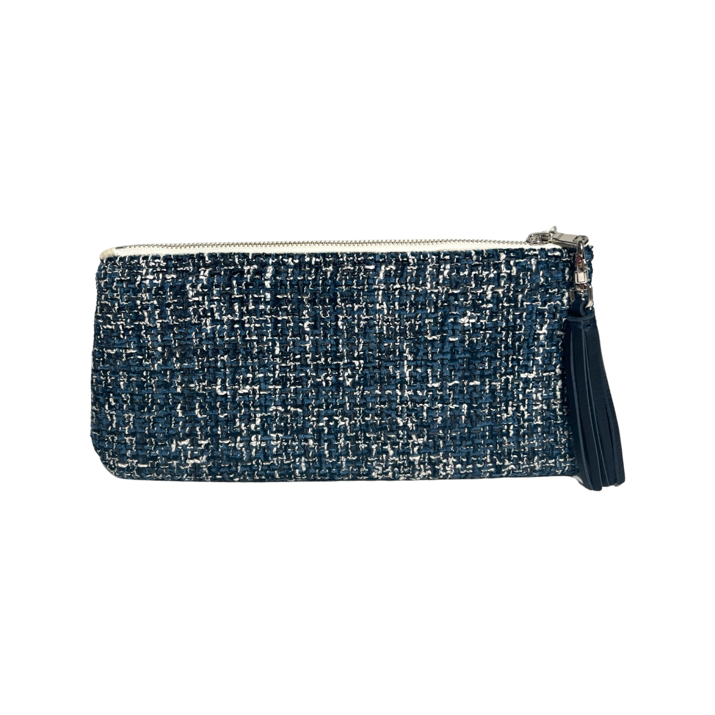 Navy Tweed Clutch