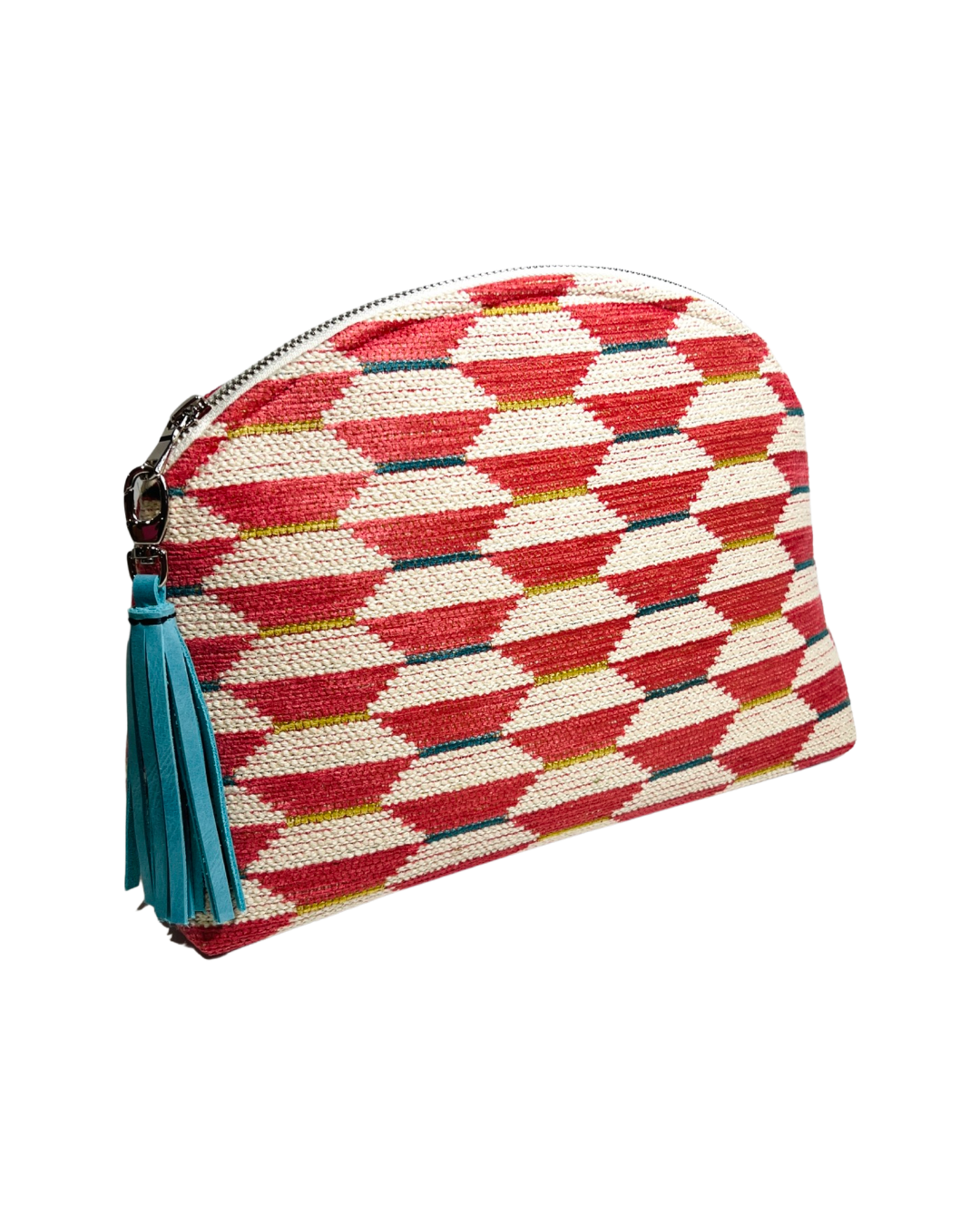 Brick Red Geometric Performance Pouch